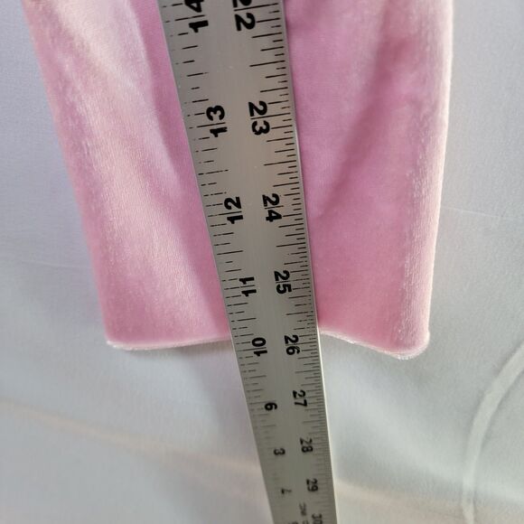 Free People Pink Mini Crushed Velvet Dress Long Sleeve Front Ruched V Neck S - Picture 12 of 12